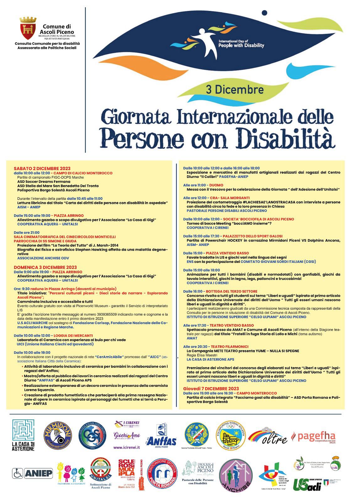 Giornata internazionale delle Persone con disabilità - locandina