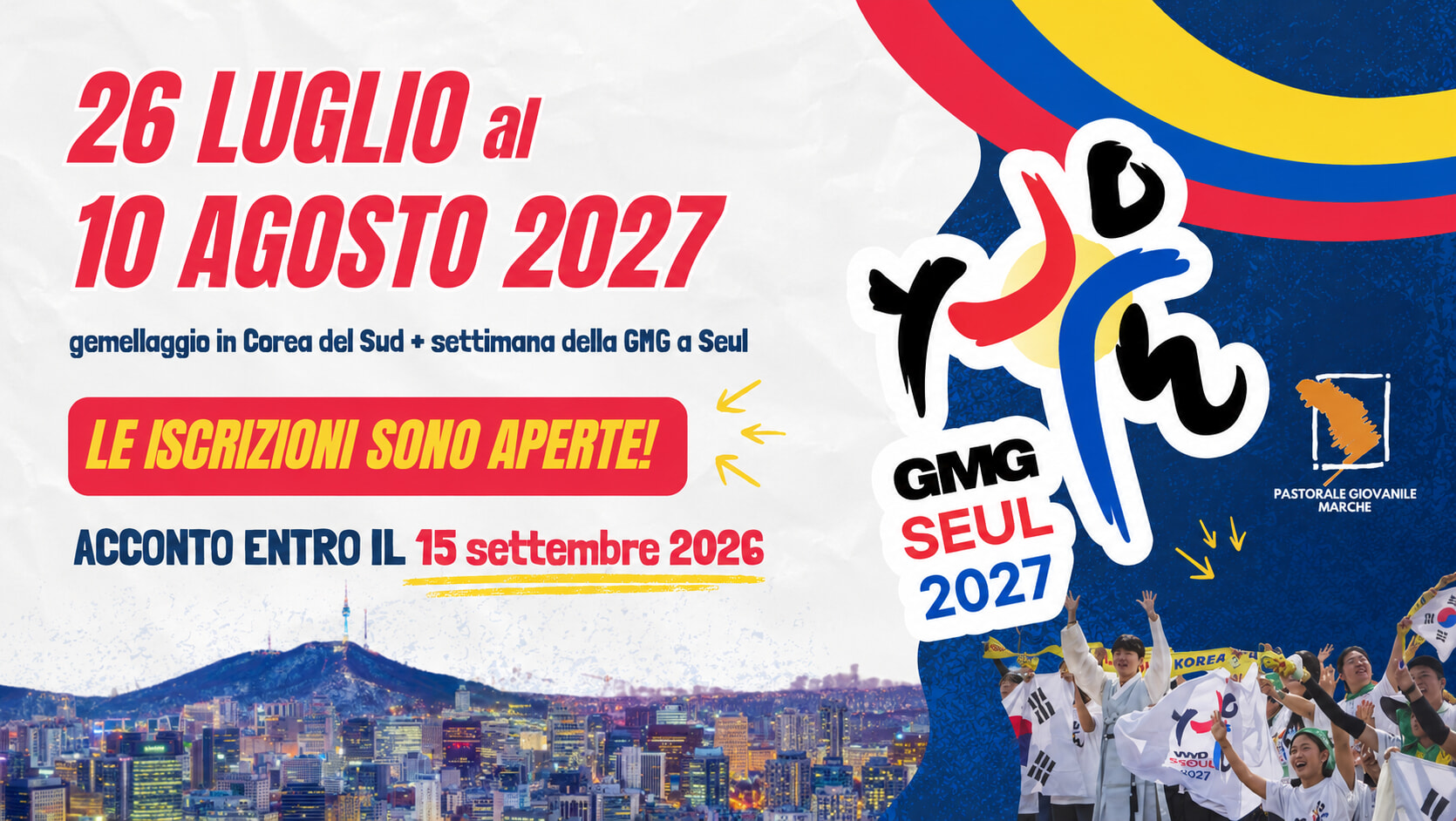 GMG Seul 2027: iscrizioni aperte per i giovani delle Marche - anteprima