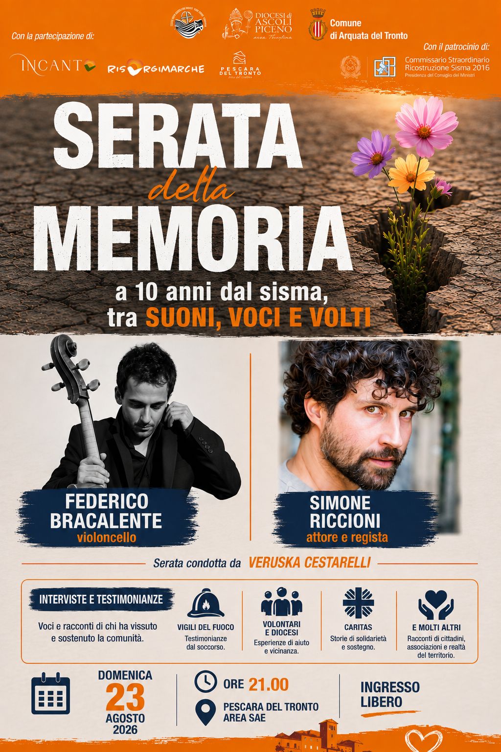 Una “Serata della Memoria” tra suoni, voci e volti Custodi della Vita interiore: due giorni di discernimento a Ripatransone - locandina