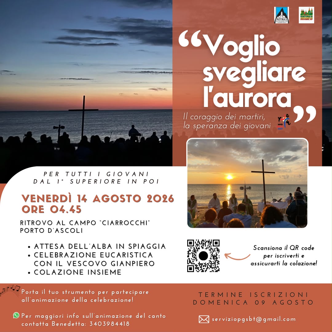 “Voglio svegliare l’aurora”: l’alba dei giovani a Porto d’Ascoli - locandina “Voglio svegliare l’aurora”: l’alba dei giovani a Porto d’Ascoli - locandina